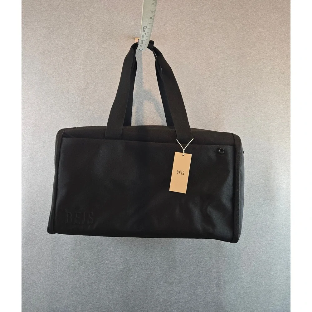 BEIS The Garment Duffle Bag Unisex Black 2-in-1 Travel Weekender NEW NWT